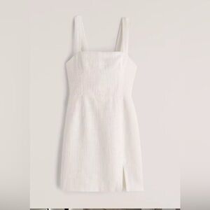 Abercrombie white Textured Square-Neck Mini Dress
